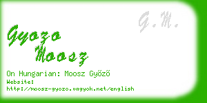 gyozo moosz business card