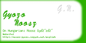 gyozo moosz business card